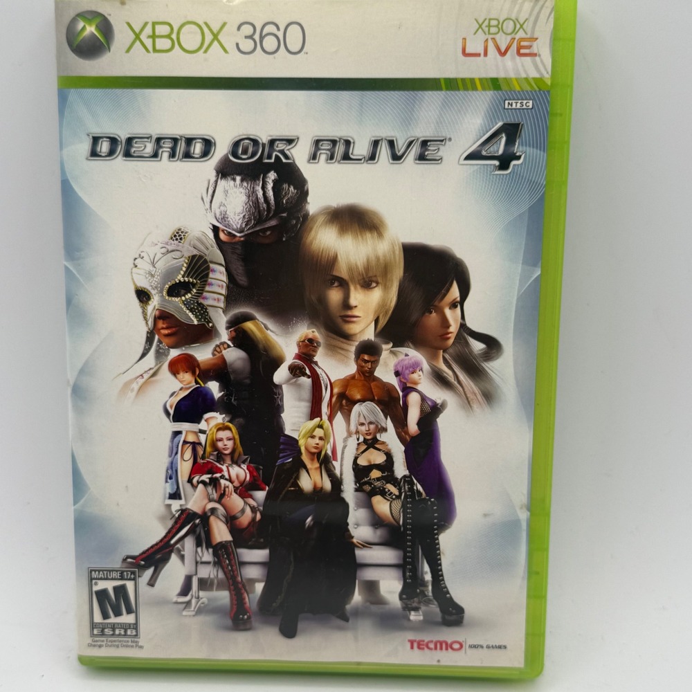 Tecmo Dead or Alive 4 Xbox 360 Game N/A Green Excellent Fighting Game CIB